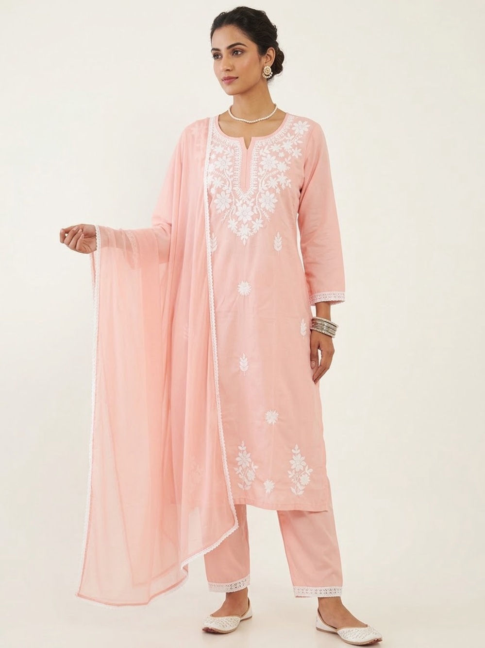 Pink & White Salwar Size XXL